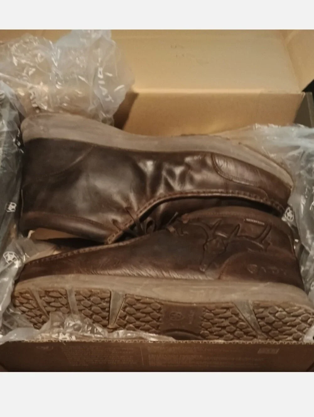 Ariat 15EE Wide Chukka Boots Spitfire Outdoor H20 Oily Distressed Brown